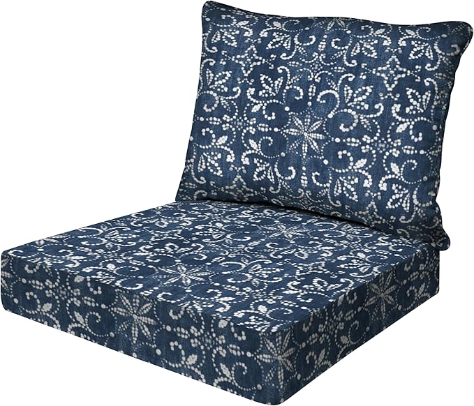 Honeycomb Outdoor Essentials Deep Seat, 24 x 24, Boheme Chair Cushion for Patio Furniture