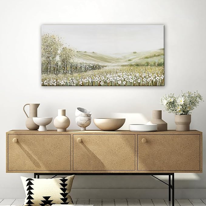 QSQ Canvas Wall Art Decor Home Decor Wall Art Prints Natural Modern Landscape Wall Decorations Artwork for Living Room Wall Bedroom Kitchen Office Decor 20"×40"