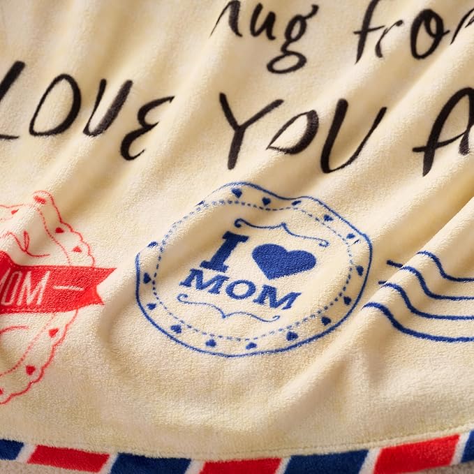 Joiedomi Birthday Gifts for Mom Soft Flannel Mom Blanket for Women Wife Grandma Mothers Day Anniversary Present from Daughter Son 50" x 60" Brown