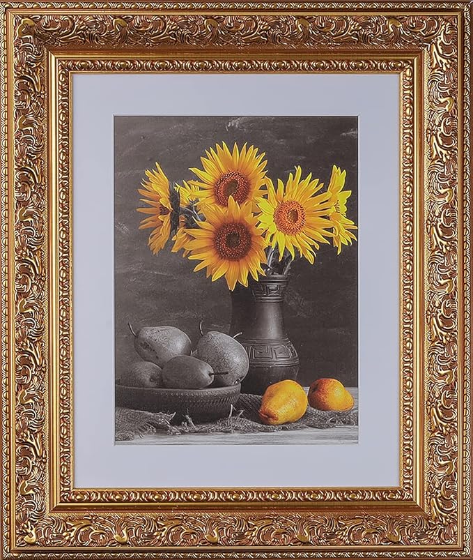 10 x 15 Frame 3-1/2" 10x15 Gold Frame.10x15 Poster Frame.10 x 15 Picture Frames for Wall Mounting.Large Ornate 15x10 Canvas Oil Painting Frames Gothic Vintage Antique Luxury 3348.Baroque Wood Alternative-Polystyrene for Photo,Diploma,Puzzle,TV