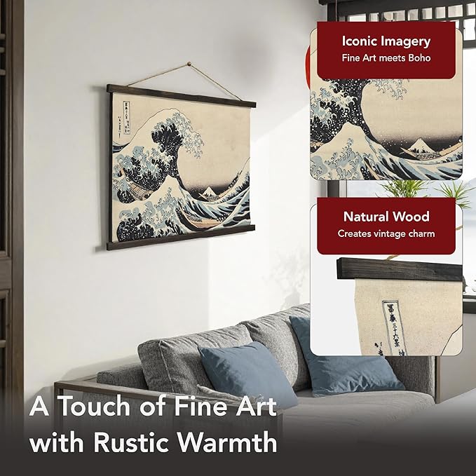 American Art Decor The Great Wave off Kanagawa Tapestry Beach House Wall Art
