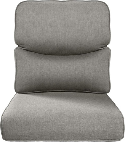 22x25/22x24 Outdoor Replacement Cushions - 1 Set High Back Deep Seat Patio Furniture Cushion for Wicker Dining Swivel Rocking Chairs Rattan Loveseat Couch Sectional Sofa - Grey/Smile
