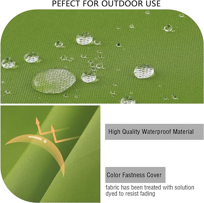 idee-home Outdoor Cushions for Patio Furniture, Outdoor Seat Cushion, Waterproof Hampton Bay Deep Seat Replacement Couch Chair Cushions for Garden Lawn Backyard Deck, 28.5 x 28.5 Green
