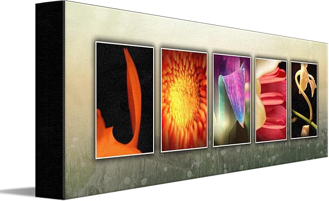 Personal-Prints FLORAL or Flower Personalized Name Art Décor Gift | Customized Flower Name Art Present for Mom, Mother, Grandma, Grandmother, or to Decorate (6"x18" Stretched Canvas)