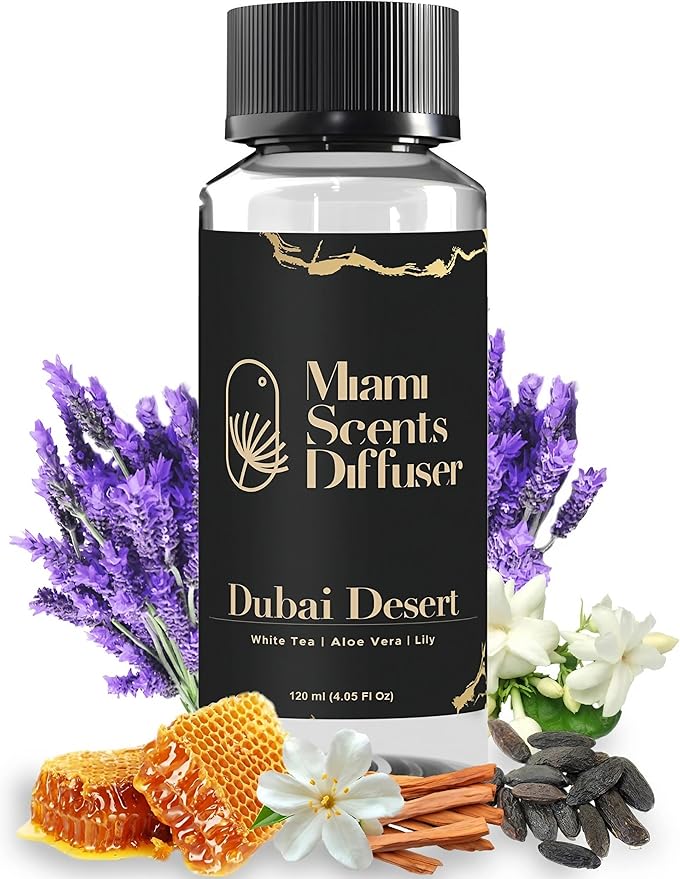 Dubai Desert - Dream On Inspired by Atlantis Dubai Hotel 4 FlOz - 120 m Essential Oils Aroma for Home Office Diffuser Luxury Fragance Refill Aromatherapy Fresh Blend of White Tea, Lily and Aloe Vera
