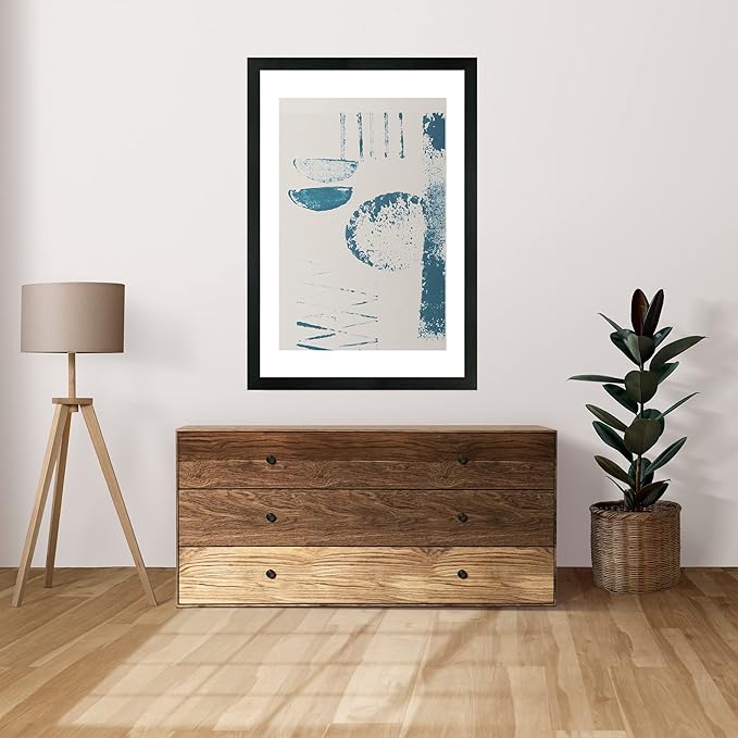 24x36 Poster Frame Set of 2, Rustic Black Wood Style - Display 24 x 36 Poster without Mat or 20x30 Picture with Mat, Wall Mounting Horizontal and Vertical