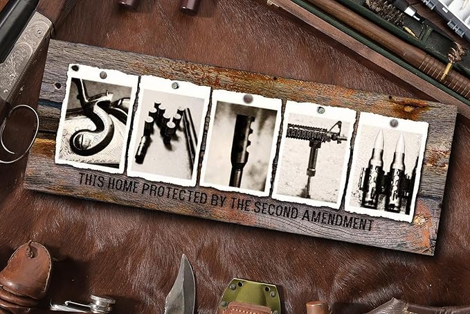 Personalized Firearm, Gun, or Shooting Name Alphabet Art. (Vintage Style - 9.5"x26" Block Mount)
