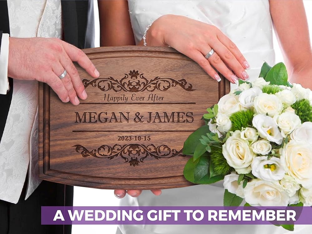 Straga Personalized Cutting Boards | Handmade Wood Engraved Charcuterie | Custom Wedding, Anniversary, Housewarming Gift for Newlyweds 301