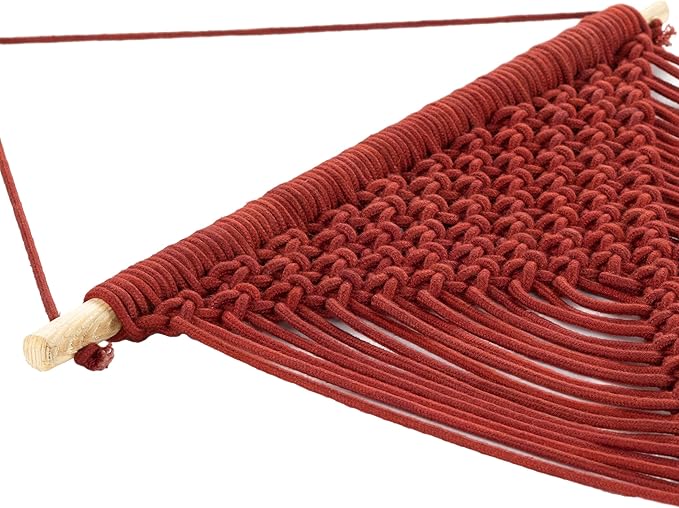Mark&Day Wall Hanging, Spielberg Global Farmhouse Dark Red Tapestry Wall Hanging for Living Room, Bedroom, Office or Kitchen (40"H x 14"W)