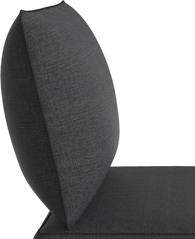 UIXE Outdoor Deep Seat Cushion Set with Slipcovers, Patio Furniture Cushions & Back Pillow, Water-Resistant Outdoor Cushion Slipcovers Backyard Sectional Sofa Cushions for Bistro Chair - Charcoal Gray