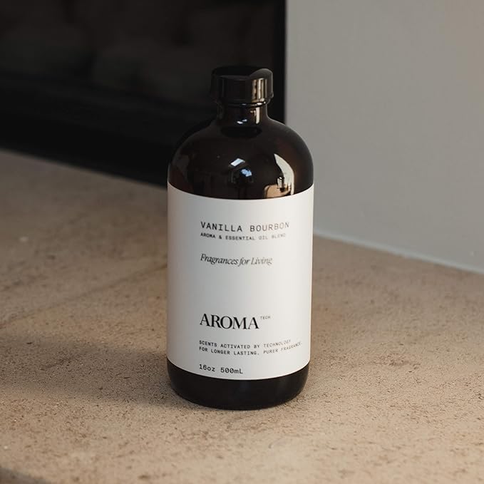 AromaTech Vanilla Bourbon Aroma Essential Oil Blend: Luxury Hotel Inspired Aromatherapy with Vanilla Bean, Bourbon & Oak Barrel for Ultrasonic Diffusers & Nebulizers - 16 fl oz, 500 mL