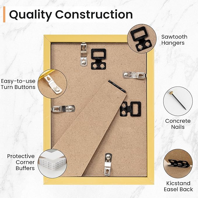 5x7 inch Picture Frame, 5x7 Photo Frames with 4x6 Removable Mat - High Definition Plexiglass - Vertical and Horizontal Display - Wall Hanging Frame - Walnut Color, 12 Pack