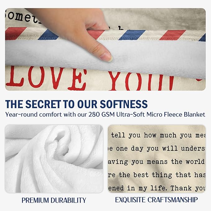 Romantic Gifts for Him Men - to My Awesome Man Soft Fleece Throw Blanket 50x60 in - Father's Day Anniversary Birthday Gifts for Men Couple Husband Boyfriend
