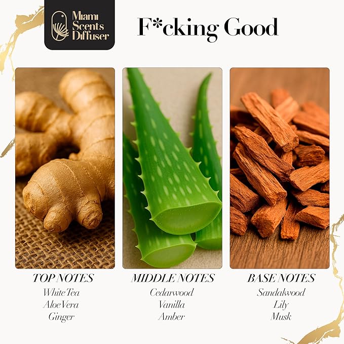 F*cking Good Scent Inspired by Faena Miami Beach Hotel 4 FlOz - 120 ml Essential Oils Aroma for Home Office Diffuser Luxury Fragance Refill Aromatherapy Fresh Blend of Jasmine Bergamot and Sandalwood