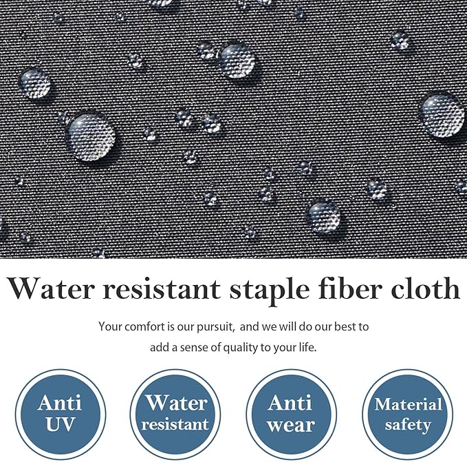 11Pieces Patio Cushion Covers Replacement,Waterproof Outdoor Cushions Covers for 6-Seaters Sofa,Slipcovers Set with Zippers,Washable Cover Only(Dark Grey)
