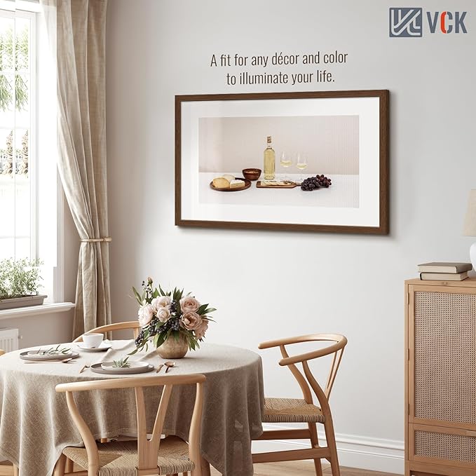 VCK 24x36 Poster Frame 5 Pack, Brown Wood Picture Frame, Exclusive Wood Grain, Wall Hanging