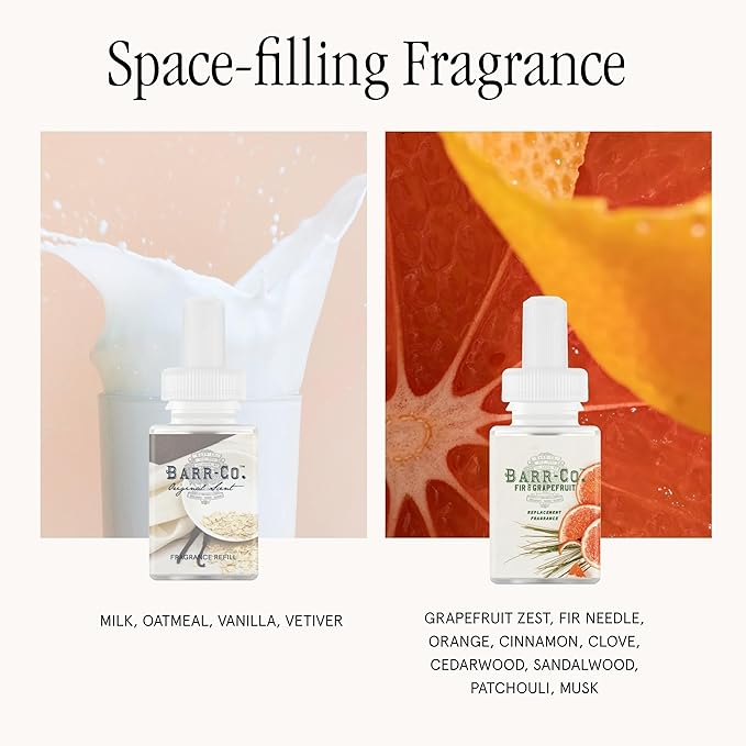 Pura Smart Home Fragrance Device Starter Set - Pura 4 - Scent Diffuser for Home - Includes Fragrance Aroma Diffuser - Square Box, Original Scent and Fir & Grapefruit Scent Refills