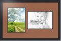 ArtToFrames Collage Photo Frame Double Mat with 2 - 8.5x12 Openings and Satin Black Frame