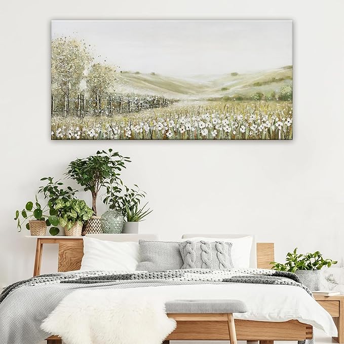 QSQ Canvas Wall Art Decor Home Paintings Decor Natural Wall Art Prints Modern Landscape Wall Decorations Artwork For Living Room Wall Bedroom Kitchen Office Decor 24"×48"