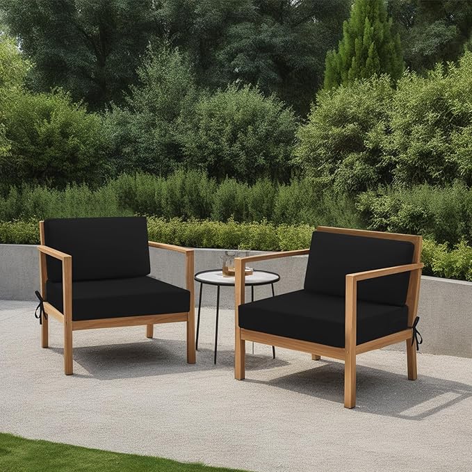 idee-home Outdoor Cushions for Patio Furniture, Waterproof Outdoor Seat Cushion Hampton Bay Deep Seat Replacement Cushions for Garden