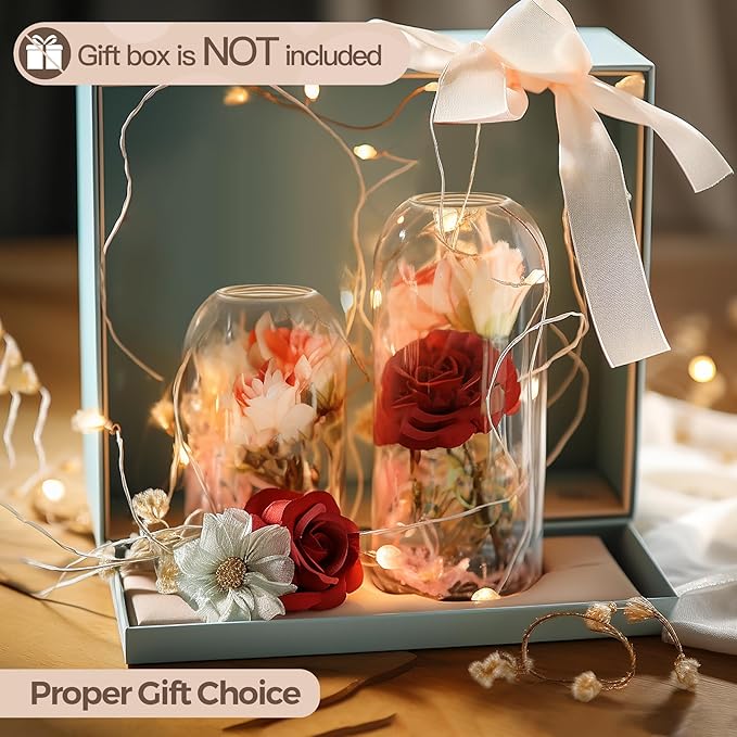 ComSaf Small Flower Vase Set of 3, Glass Bud Vases in Bulk, Clear Vases for Flower, Home Decor Centerpiece for Living Room and Bedroom, Decorative Vases for Wedding, Valentines' Day, Mother's Day
