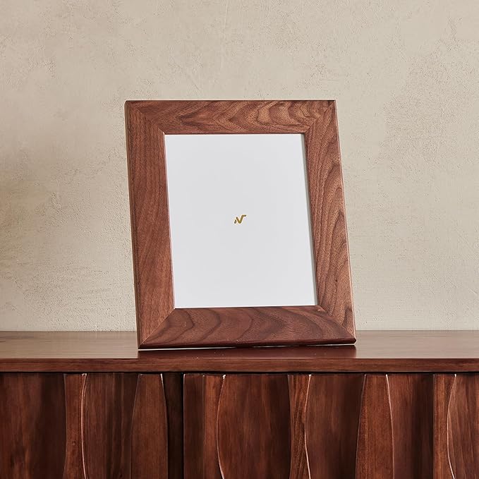 8x10inch 100% Solid American Walnut Picture Frame, Wall Mounting/Tabletop, Photo Poster Collage Wood Frames for Art Gallery Home Decor, Horizontal/Vertical Display, Solid Color, 1 Pack