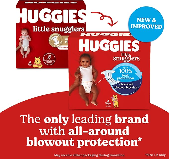 Huggies Size 5 Diapers, Little Snugglers Baby Diapers, Size 5 (27+ lbs), 132 Count (2 Packs of 66), Packaging May Vary