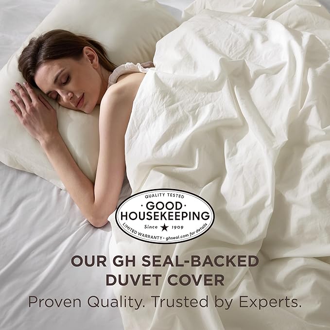 Bedsure 100% Washed Cotton Duvet Cover Queen Size - Wax Paper Minimalist Duvet Cover Linen Like for All Seasons- GentleSoft™ Plain Simple Cotton Bedding, 3 Pieces (Wax Paper, Queen, 90"x90")
