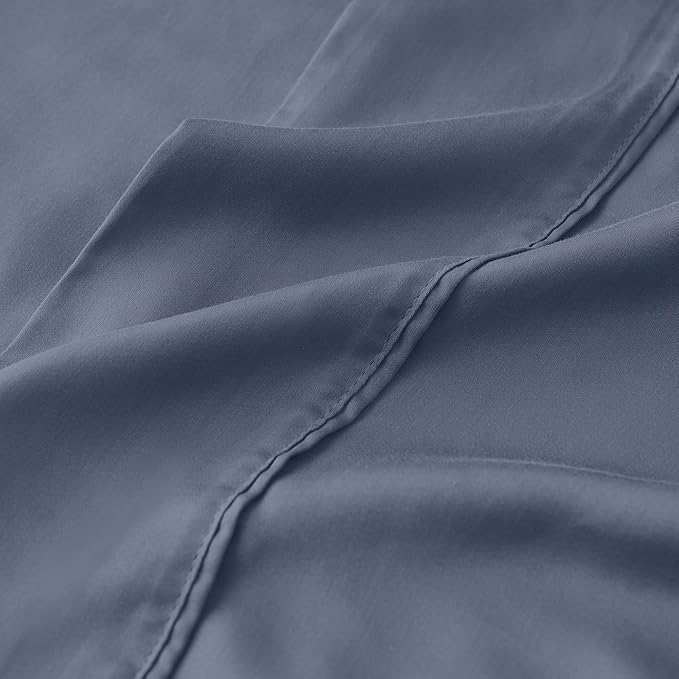 Modern Threads 100% Tencel Lyocell 4-Piece Sheet Set, 400 Thread Count Luxury Bedding, Blue, King