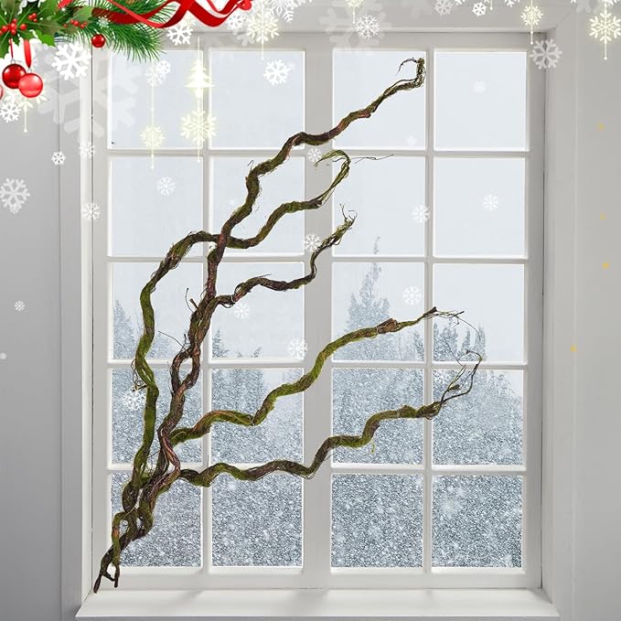 70.86" Artificial Tree Branches Reptile Vines Twigs Fake Tree Trunk Liana for Cherry Blossom Flowers Wall Hanging Grapevine Garland Wedding Garden Christmas Halloween Outdoor Decoration
