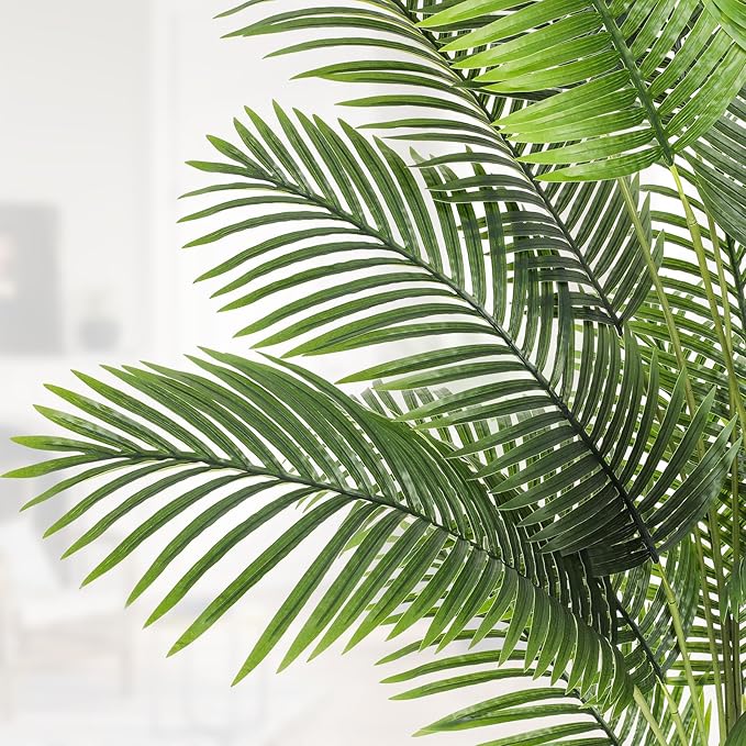 VIAGDO Artificial Palm Tree 7ft Tall Fake Palm Tree Decor with 22 Detachable Trunks Faux Tropical Palm Silk Plant Feaux Dypsis Lutescens Plants in Pot for Home Office Living Room Floor Decor Indoor