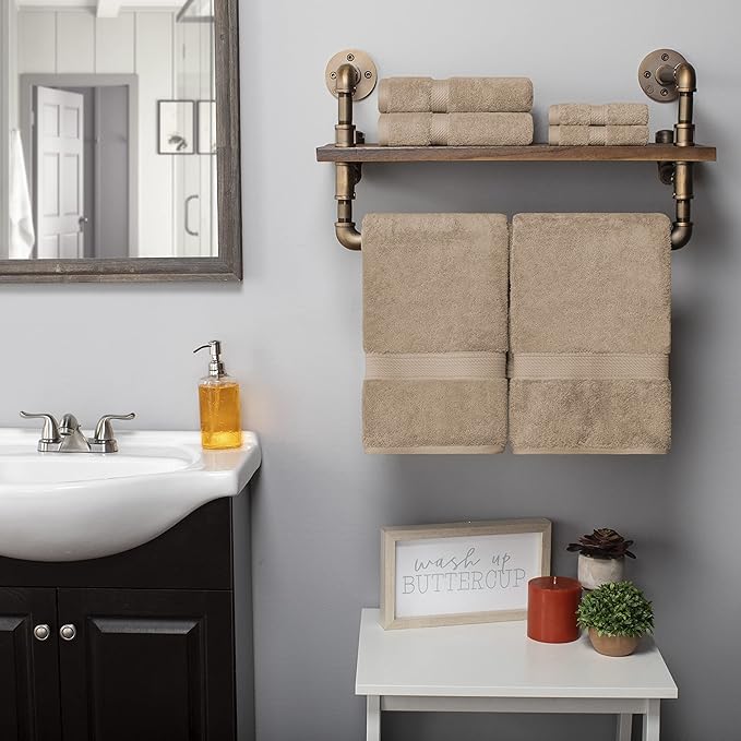 BLUENILEMILLS BNM Premium Quality Egyptian Cotton Towels, 6-Piece Ultra-Soft Bathroom Towels |Super Soft Bath Towel| Hypoallergenic Hand Towel| Face Towels| Quick Dry, Saloon Hotel & Spa