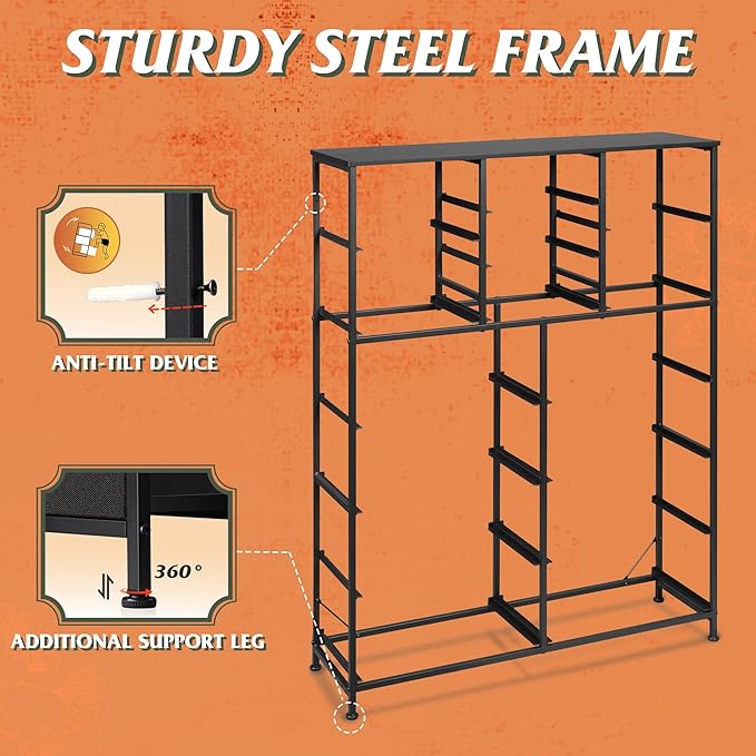 WLIVE Tall Console Table with 15 Fabric Drawers, Entryway Table with Storage, Tall Storage Organizer with Wood Top, Steel Frame for Living Room, Hallway, Office, Black