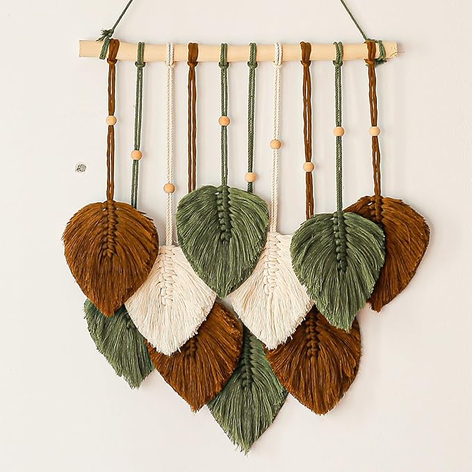 Boho Wall Decor - Large Macrame Wall Hanging - Boho Bedroom Wall Decor - Wall Tapestry For Bedroom - 17x23 inches