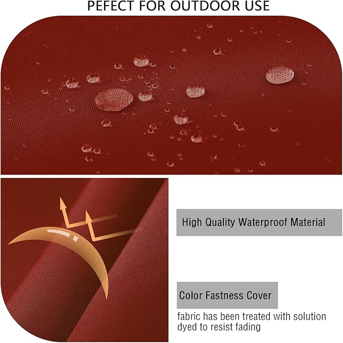 idee-home Outdoor Cushions for Patio Furniture, Waterproof Outdoor Seat Cushion Hampton Bay Deep Seat Replacement Cushions for Garden