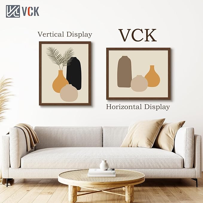 VCK 24x30 Poster Frame 5 Pack, Brown Wood Picture Frame with Exclusive Wood Grain, Wall Hanging