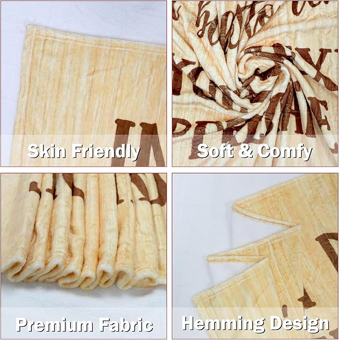 Couple Gifts for Girlfriend Boyfriend - Soft Fleece Throw Blankets 50x60 in - Wedding Anniversary Birthday Gifts for Him Her Husband Wife Women Men, I Love You Blanket