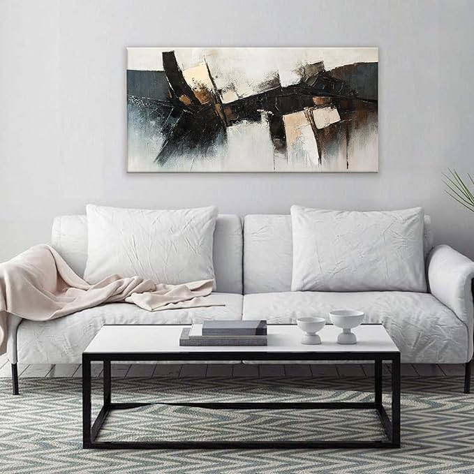 TAIJXAGSG Abstract Wall Art Small Size Wall Art Home Wall Decor Artwork Modern Black Canvas Art Wall Decor Painting Prints Pictures For Bedroom Office 20"X 40"