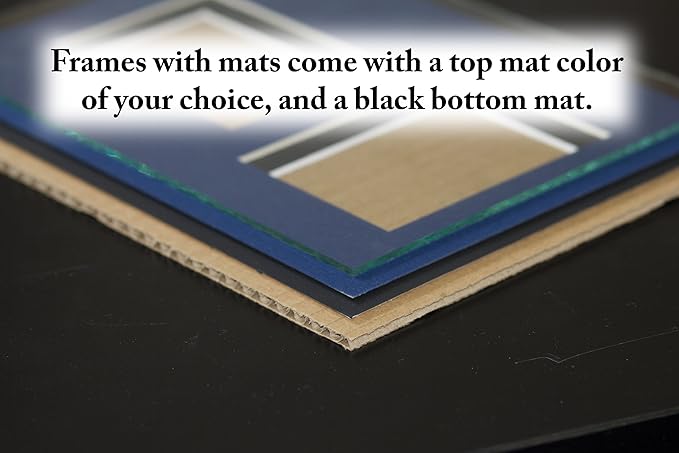 ArtToFrames Double-Multimat-106-791/89-FRBW26079 Collage Photo Frame Double Mat with 2-5x7 Openings and Satin Black Frame