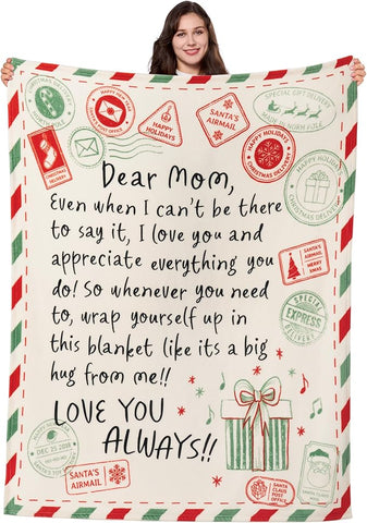 Joiedomi Birthday Gifts for Mom Soft Flannel Mom Blanket for Women Wife Grandma Mothers Day Anniversary Present from Daughter Son 50" x 60" Green