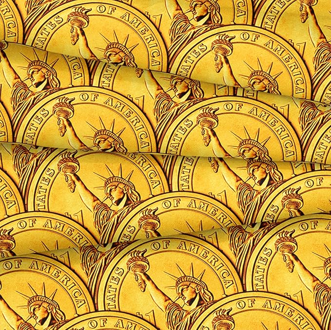 Bedorm Money Comforter Sets Gold Coins Bedding Queen Size Bed Sets Statue of Liberty New York Bedroom Decor Rich Funny Bedding Comforter Set Queen Size