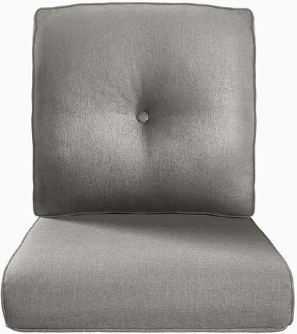 22x25/22x24 Outdoor Replacement Cushions - 1 Set High Back Deep Seat Patio Furniture Cushion for Rattan Dining Swivel Rocking Chairs Rattan Loveseat Couch Sectional Sofa - Grey/Button