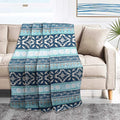 NEWLAKE Quilted Throw Blanket for Bed Couch Sofa, Boho Chic Pattern, 60X78 Inch