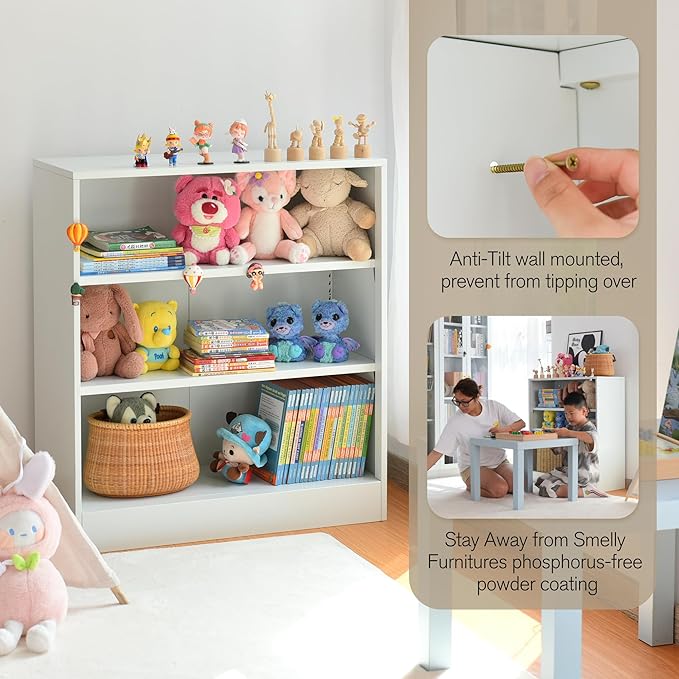 Metal Bookcase with Back Panel, 5 Tier Open Shelf Bookcase with Adjustable Shelves,23.54 Wide Storage Cabinet Sturdy Steel Cube Shelf Organizer, Free Standing Display Unit