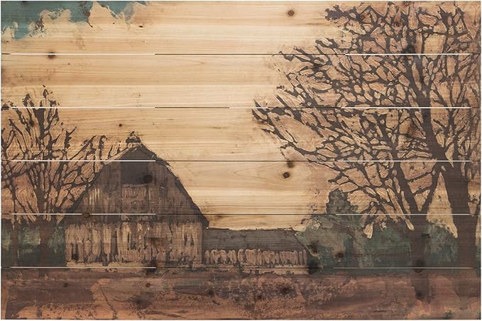 Empire Art Direct Erstwhile Barn 3 Digital Print on Solid Wood Wall Art, 24 in x 36 in x 1.5 in, Ready to Hang