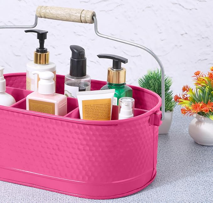 Alpha Living Home Silverware Organizer - Heavy Duty Metal Kitchen Drawer & Utensil Organizer, Drawer Organizer for Forks, Knives, Multipurpose Kitchen Organizers and Storage Solution (Pink)