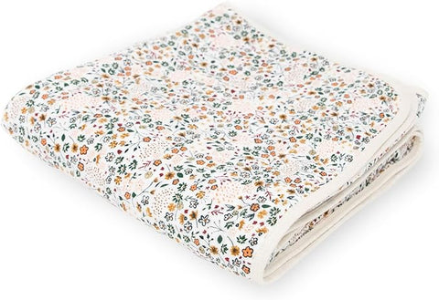 Little Unicorn Original Premium Cotton Quilt | Multi-Layered & Extra-Soft Muslin Fabric |for Babies & Toddlers (Pressed Petals)