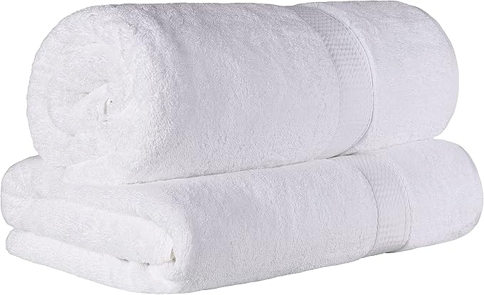 BLUENILEMILLS BNM 900 GSM Premium Quality Egyptian Cotton Bath Sheet Set, 2-Piece Highly Absorbent Sheets for Bathroom & Shower, Hotel & Spa Quality Lush, Durable Quick Dry