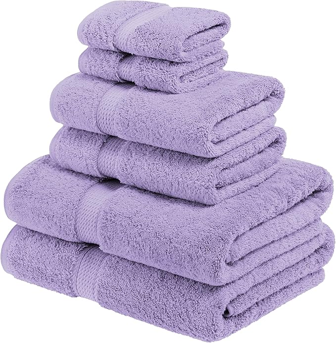 BLUENILEMILLS BNM Premium Quality Egyptian Cotton Towels, 6-Piece Ultra-Soft Bathroom Towels |Super Soft Bath Towel| Hypoallergenic Hand Towel| Face Towels| Quick Dry, Saloon Hotel & Spa