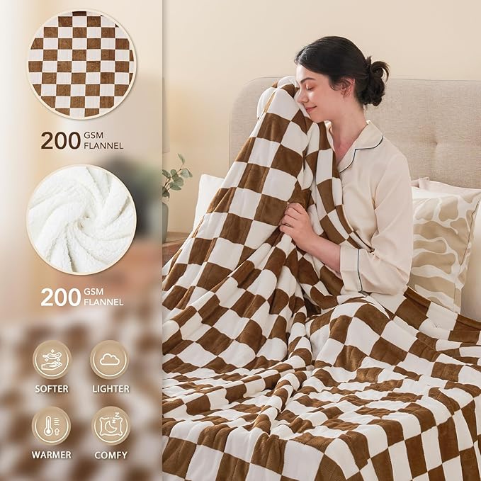 HomeMate Electric Blanket Heated Full Size - 72“x84“ Ultra Soft Cozy Flannel Heating Blanket with 10 Fast Heat Levels 8 Hours Auto Off Over-Heated Protection ETL Certification Keep Warm in Home Office